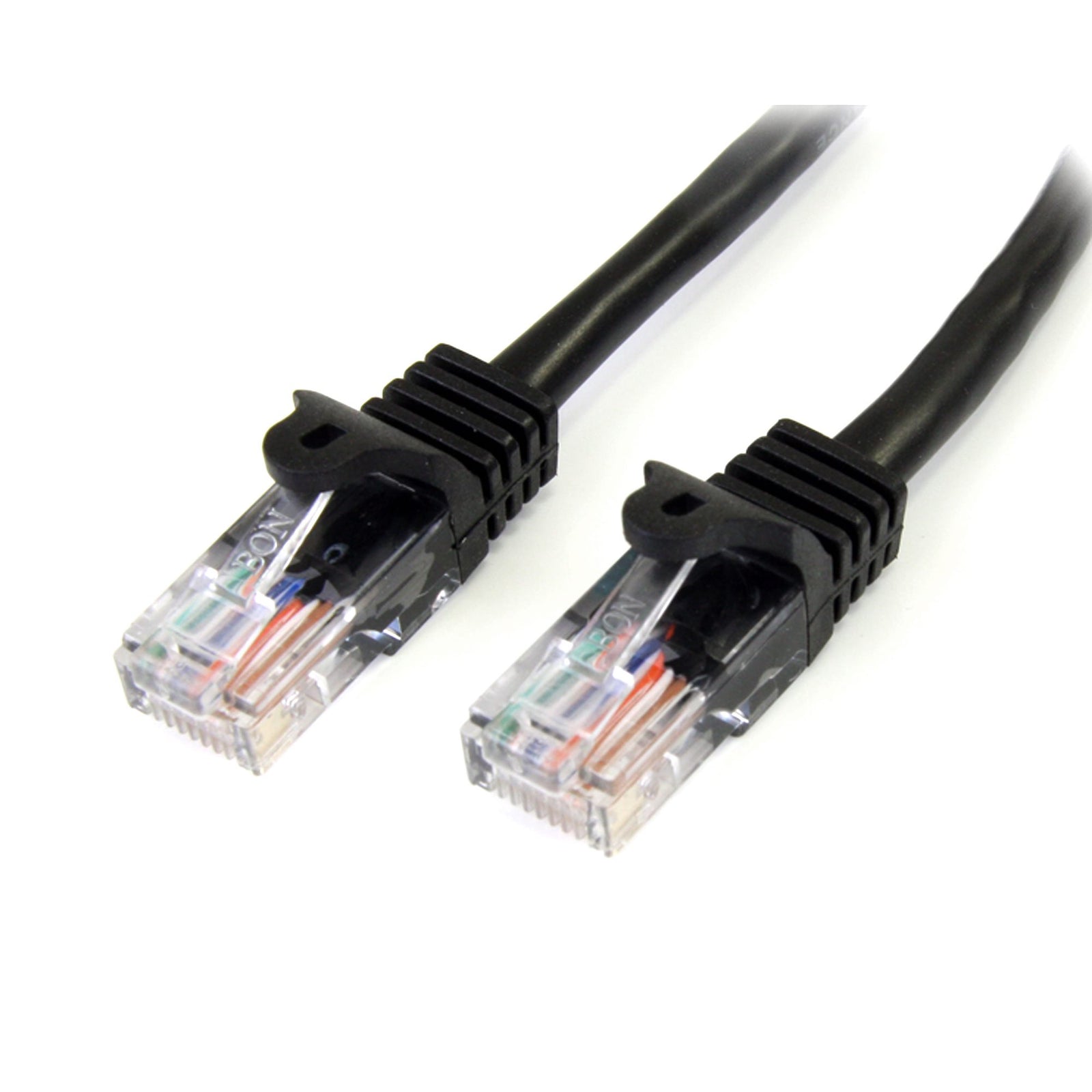 StarTech 45PAT3MBK Cat5e Patch Cable with Snagless RJ45 Connectors - 3m, Black LAN / Ethernet Cable Startech