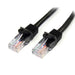 StarTech 45PAT2MBK Cat5e Patch Cable with Snagless RJ45 Connectors - 2m, Black