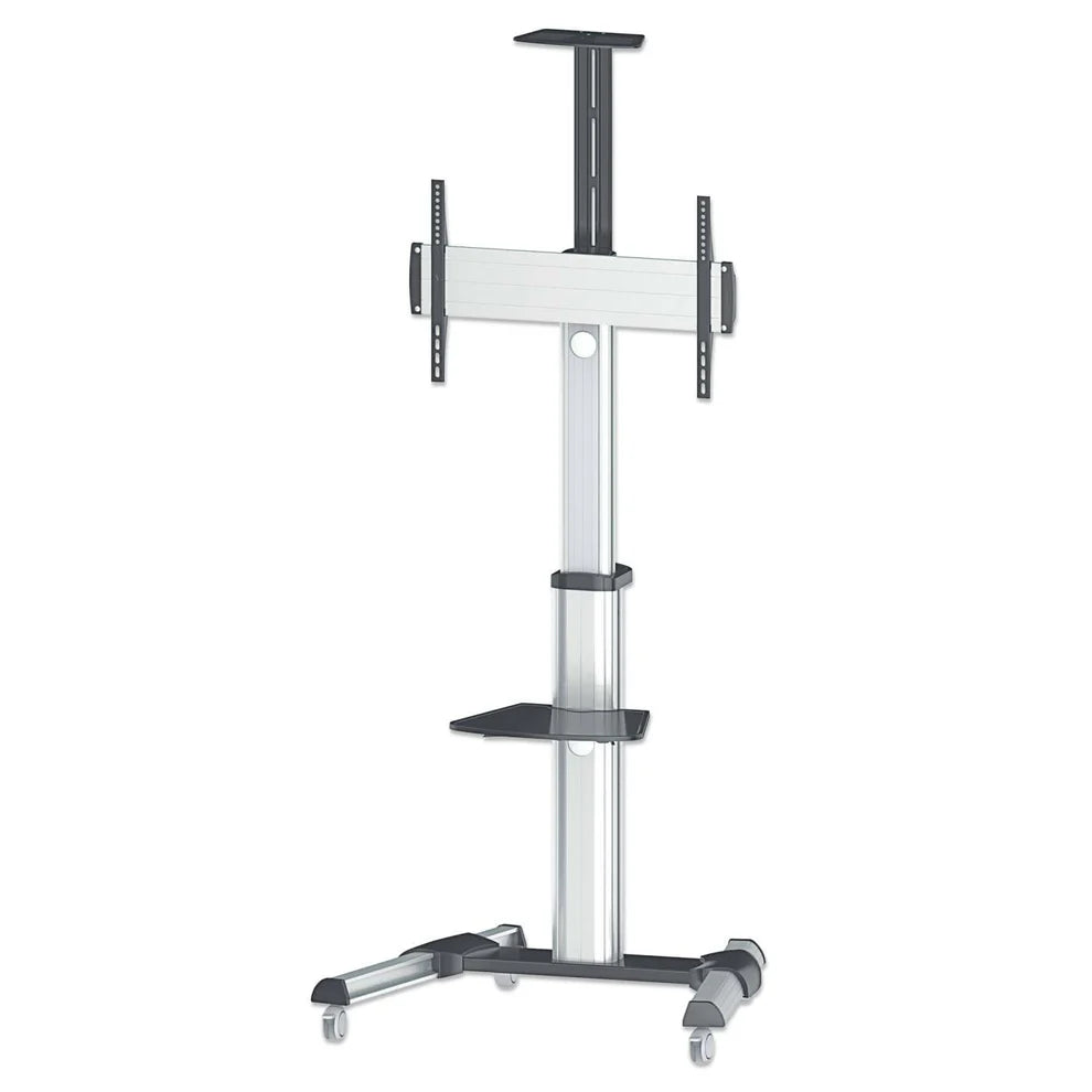 Manhattan 37" - 86" Aluminum Height-Adjustable Multimedia TV Cart | 461245 Mobile Trolley Manhattan
