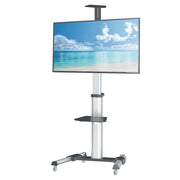 Manhattan 37" - 86" Aluminum Height-Adjustable Multimedia TV Cart | 461245 Mobile Trolley Manhattan