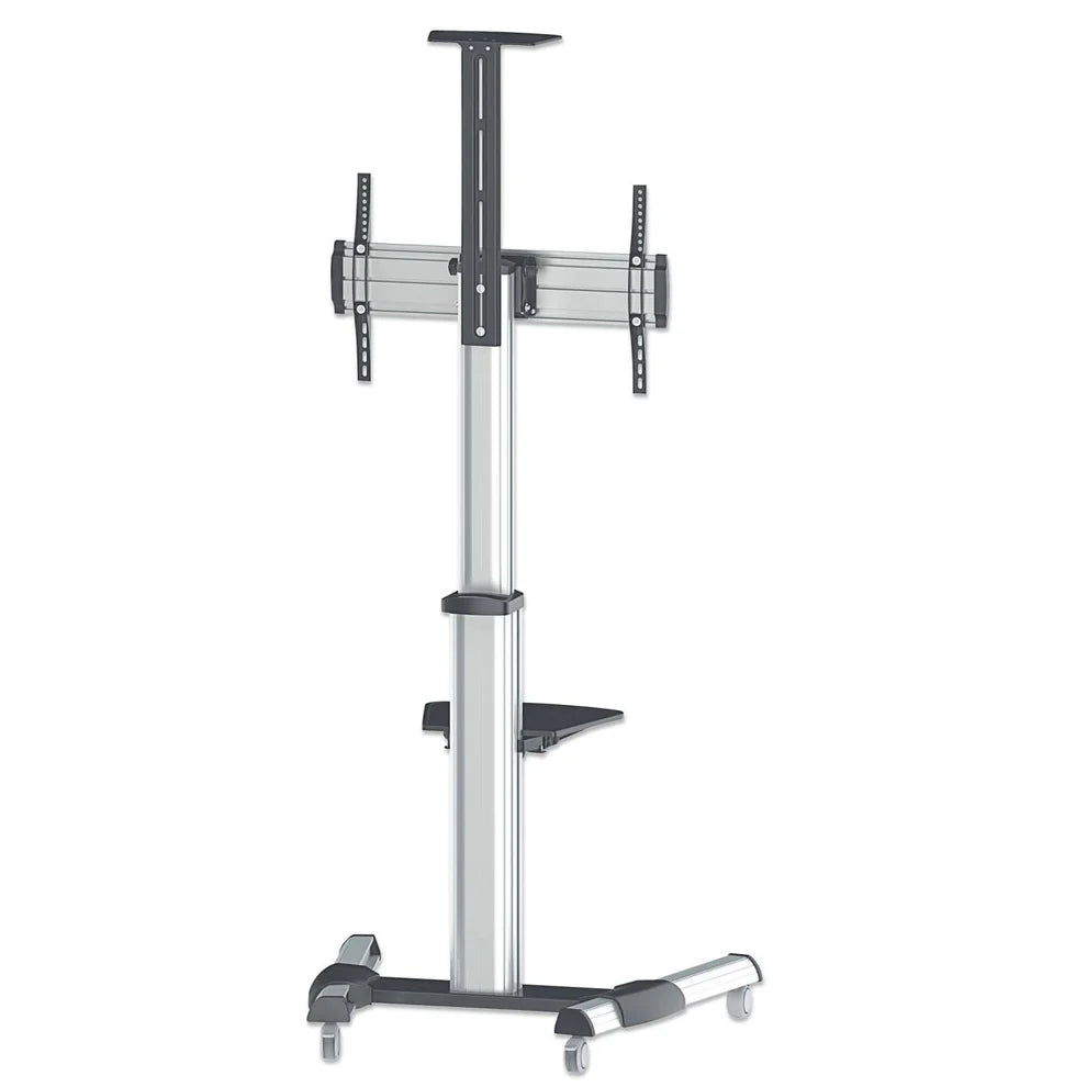 Manhattan 37" - 86" Aluminum Height-Adjustable Multimedia TV Cart | 461245 Mobile Trolley Manhattan