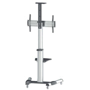 Manhattan 37" - 86" Aluminum Height-Adjustable Multimedia TV Cart | 461245 Mobile Trolley Manhattan