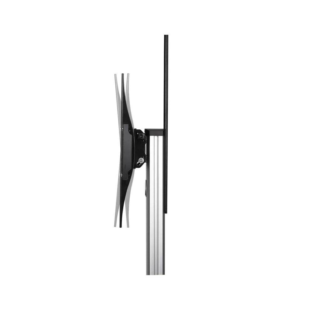 Manhattan 37" - 86" Aluminum Height-Adjustable Multimedia TV Cart | 461245 Mobile Trolley Manhattan