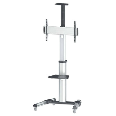 Manhattan 37" - 86" Aluminum Height-Adjustable Multimedia TV Cart | 461245 Manhattan Display Trolley Manhattan