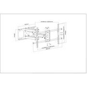 Manhattan 37"- 90" Universal LCD Full-Motion Large-Screen Wall Mount | 461290 Wall Mount Bracket Manhattan
