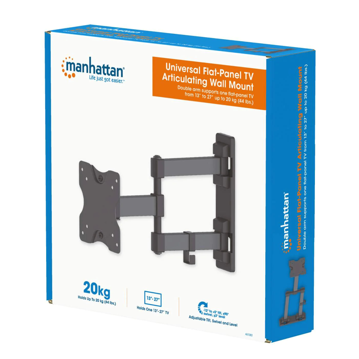 Manhattan 13" - 27" Universal Flat-Panel TV Articulating Swivel Wall Mount | 461382 Wall Mount Bracket Manhattan