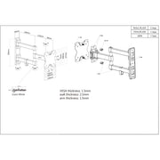Manhattan 13" - 27" Universal Flat-Panel TV Articulating Swivel Wall Mount | 461382 Wall Mount Bracket Manhattan