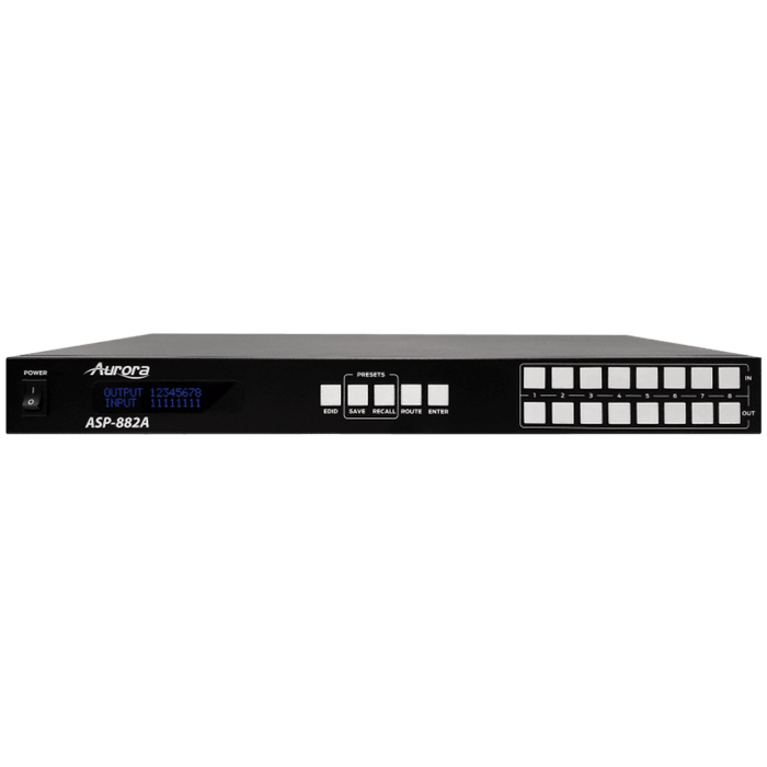 Aurora Multimedia ASP-882A 8x8 HDMI 2.0A Matrix 4K60Hz UHD Matrix Switcher Aurora