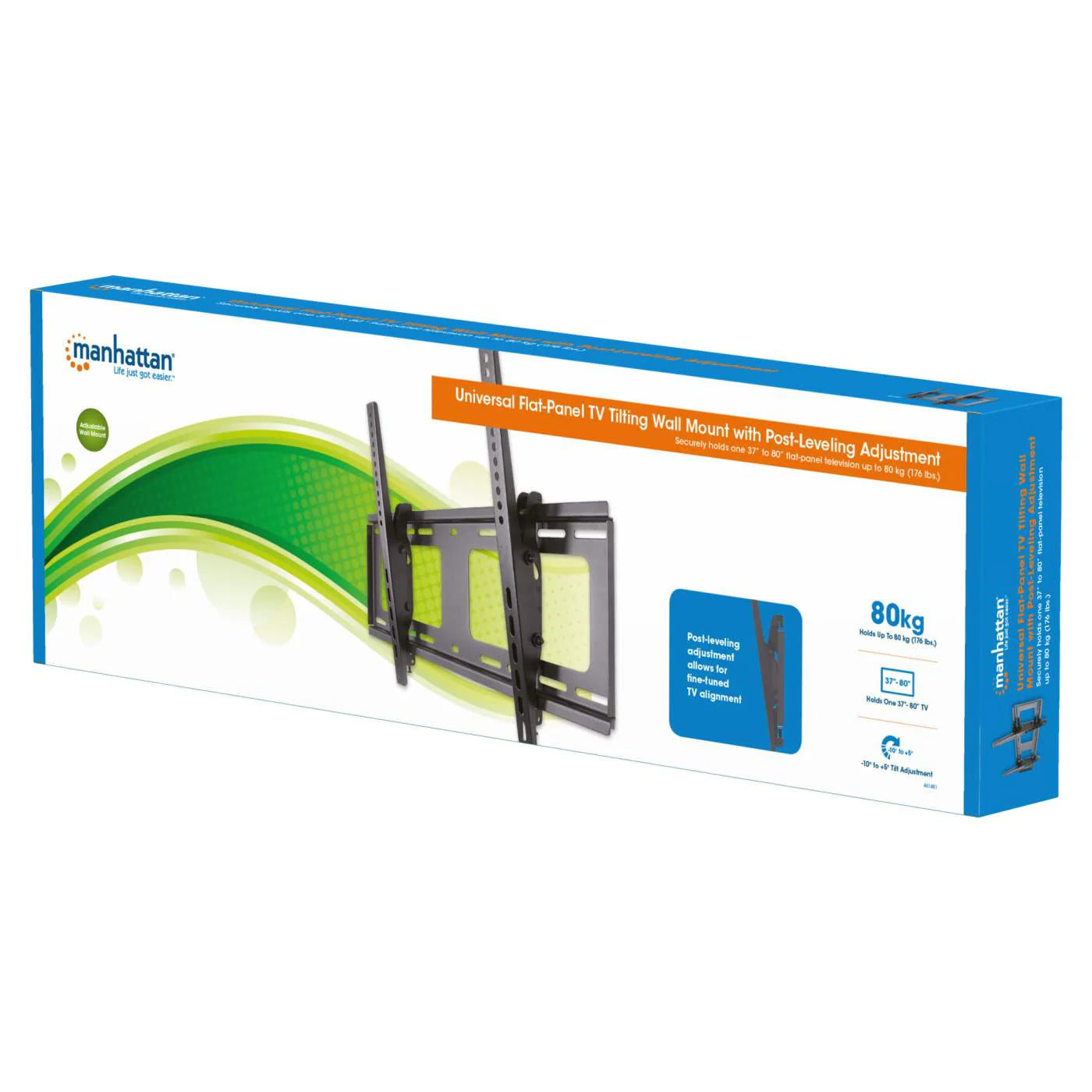 Manhattan 461481 Universal Flat-Panel TV Tilting Wall Mount Wall Mount Bracket Manhattan