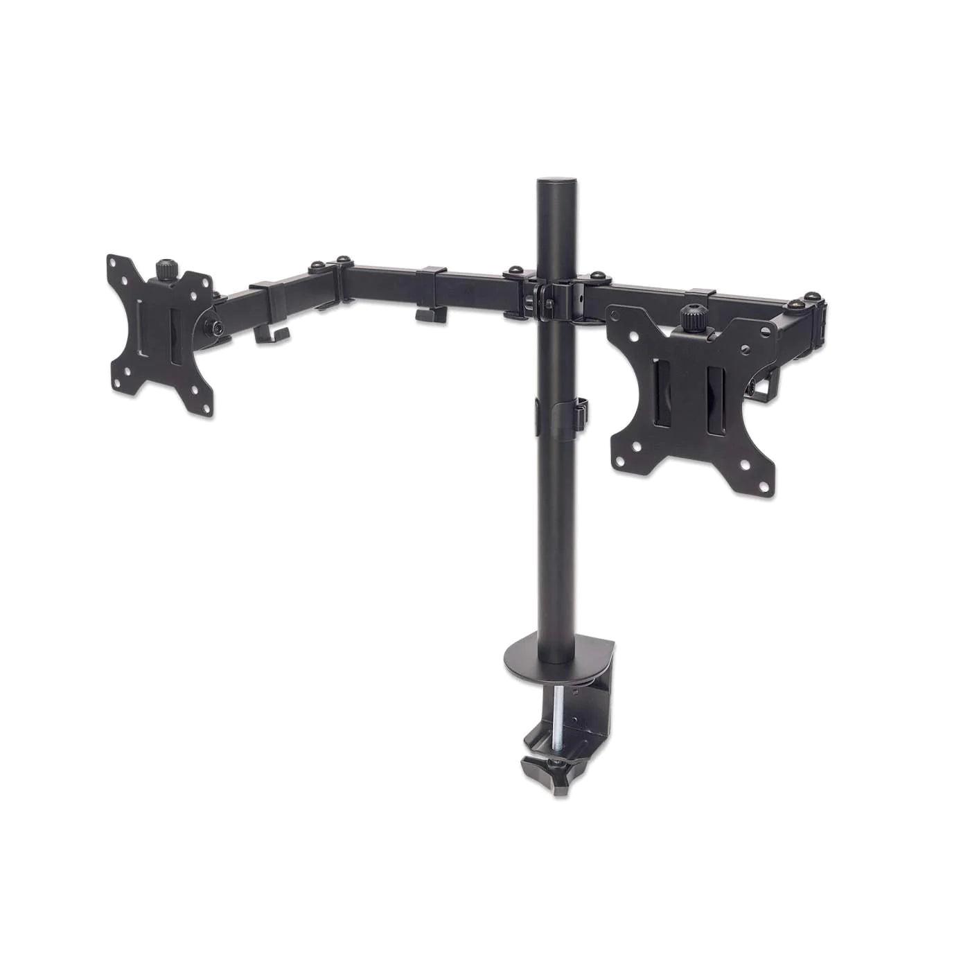 Manhattan Up to 32" Universal Dual Monitor Mount With Double-Link Swing Arms | 461528 Monitor Arm Desk Mount Manhattan