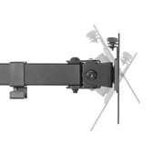 Manhattan Up to 32" Universal Dual Monitor Mount With Double-Link Swing Arms | 461528 Monitor Arm Desk Mount Manhattan