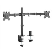 Manhattan Up to 32" Universal Dual Monitor Mount With Double-Link Swing Arms | 461528 Monitor Arm Desk Mount Manhattan