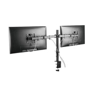 Manhattan Up to 32" Universal Dual Monitor Mount With Double-Link Swing Arms | 461528 Monitor Arm Desk Mount Manhattan