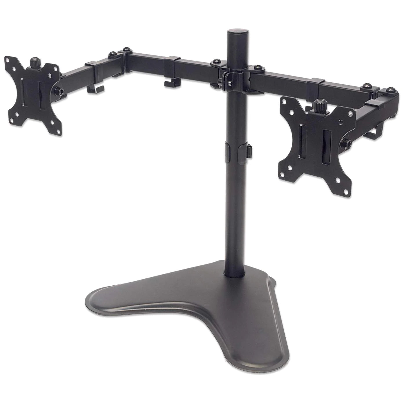 Manhattan 13" - 32" Universal Dual Monitor Stand With Double-Link Swing Arms | 461559 Monitor Arm Desk Mount Manhattan