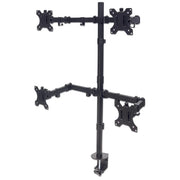 Manhattan 13" - 32" Quad LCD Monitor Mount with Double-Link Swing Arms | 461566 Monitor Arm Desk Mount Manhattan