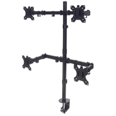 Manhattan 13" - 32" Quad LCD Monitor Mount with Double-Link Swing Arms | 461566 Manhattan Dual/Multi Arm Mounts Manhattan