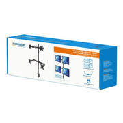 Manhattan 13" - 32" Quad LCD Monitor Mount with Double-Link Swing Arms | 461566 Monitor Arm Desk Mount Manhattan