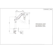 Manhattan 17" - 32" LCD Monitor Mount with Gas-Spring Arm | 461573 Monitor Arm Desk Mount Manhattan
