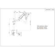 Manhattan 17"-32" LCD Monitor Mount with Gas-Spring Arm | 461580 Monitor Arm Desk Mount Manhattan