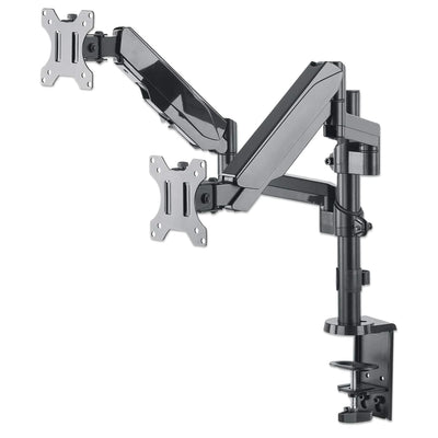 Manhattan 10"-27" Dual LCD Monitor Mount With Gas-Spring Arm | 461597 Manhattan Dual/Multi Arm Mounts Manhattan