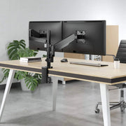 Manhattan 10"-27" Dual LCD Monitor Mount With Gas-Spring Arm | 461597 Monitor Arm Desk Mount Manhattan