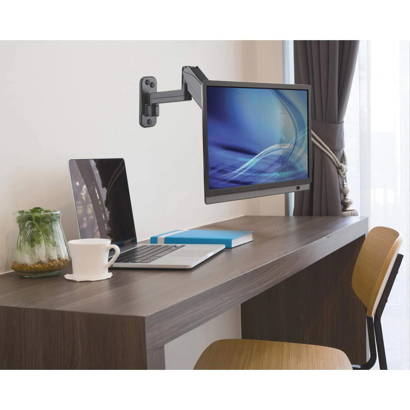 Manhattan 17" to 32" Universal Gas Spring Monitor Wall Mount | 461610 Monitor Arm Desk Mount Manhattan