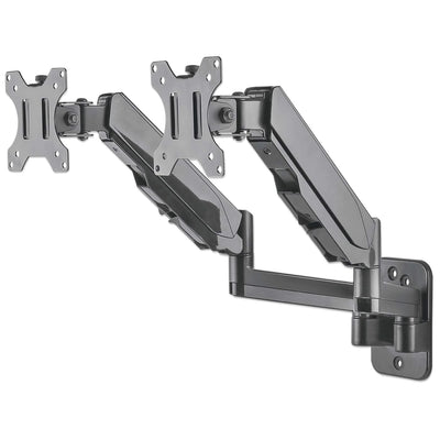 Manhattan 17" - 32" Universal Gas Spring Dual Monitor Wall Mount | 461627 Manhattan Dual/Multi Arm Mounts Manhattan