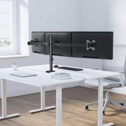 Manhattan 13" - 27" Triple LCD Monitor Mount with Double-Link Swing Arms | 461658 Monitor Arm Desk Mount Manhattan