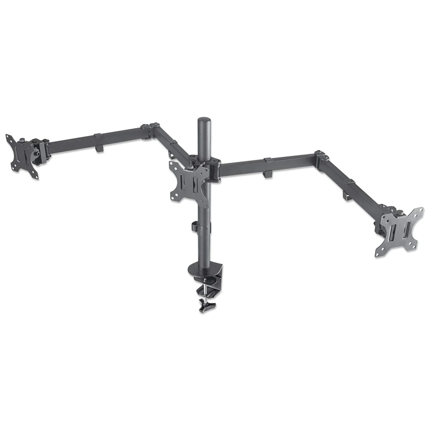 Manhattan 13" - 27" Triple LCD Monitor Mount with Double-Link Swing Arms | 461658 Monitor Arm Desk Mount Manhattan