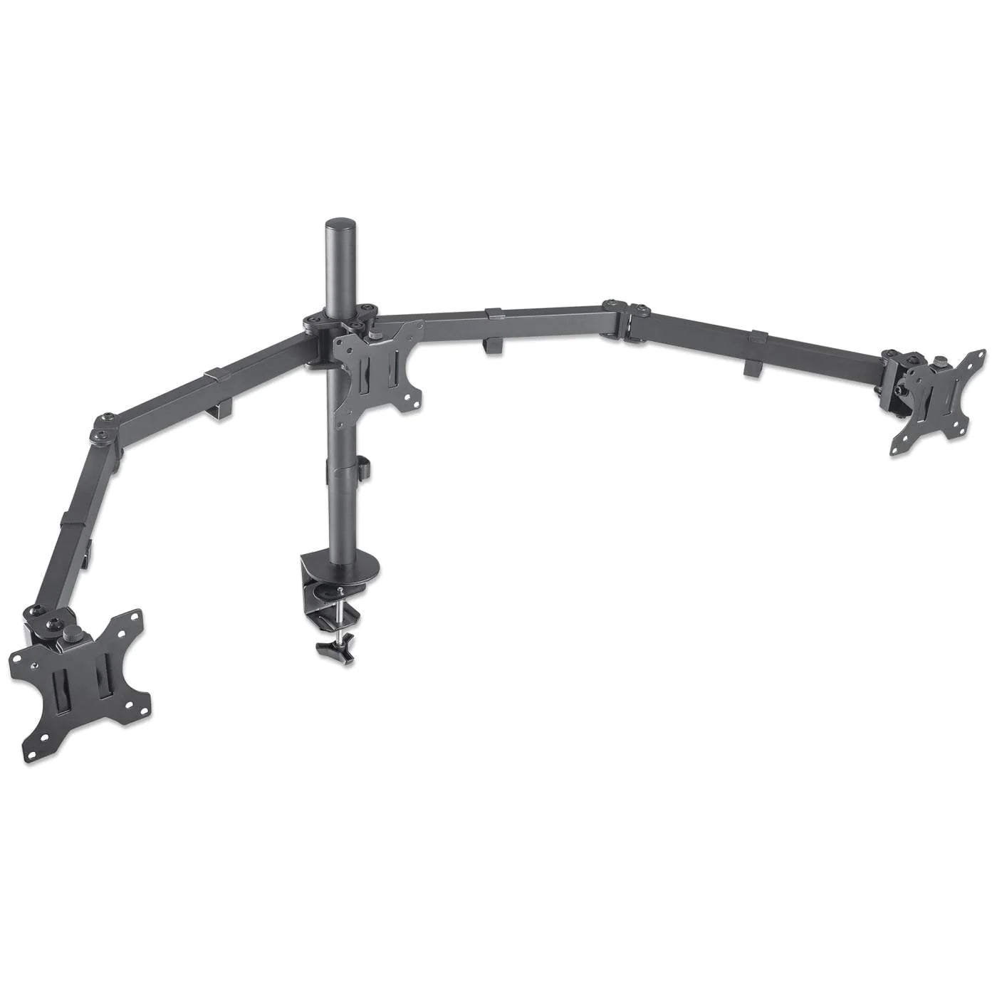 Manhattan 13" - 27" Triple LCD Monitor Mount with Double-Link Swing Arms | 461658 Monitor Arm Desk Mount Manhattan