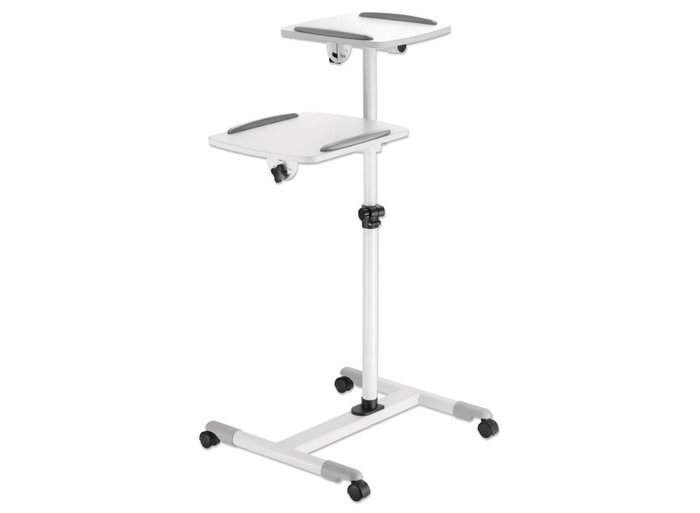 Manhattan 461726 Cart for Projectors and Laptops White - For Up To 10Kg Projectors Mobile Trolley Manhattan