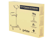 Manhattan 461726 Cart for Projectors and Laptops White - For Up To 10Kg Projectors Mobile Trolley Manhattan