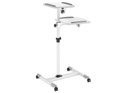 Manhattan 461726 Cart for Projectors and Laptops White - For Up To 10Kg Projectors Mobile Trolley Manhattan
