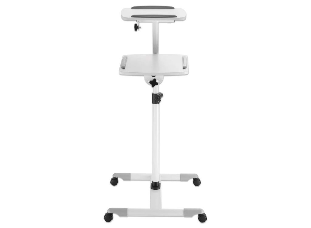 Manhattan 461726 Cart for Projectors and Laptops White - For Up To 10Kg Projectors Mobile Trolley Manhattan
