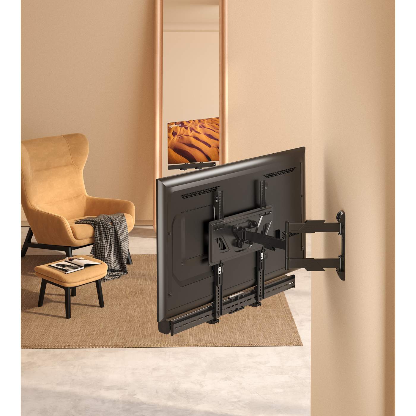 Manhattan 461849 Soundbar Mount Universal Wall Wall Mount Bracket Manhattan
