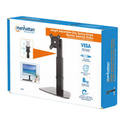 Manhattan 15" - 32" Height Adjustable Gas Spring Single Monitor Desktop Stand | 461894 Monitor Arm Desk Mount Manhattan