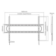 Manhattan 60"-120" Ultra Thin Large-Screen Fixed TV Wall Mount | 461917 Wall Mount Bracket Manhattan