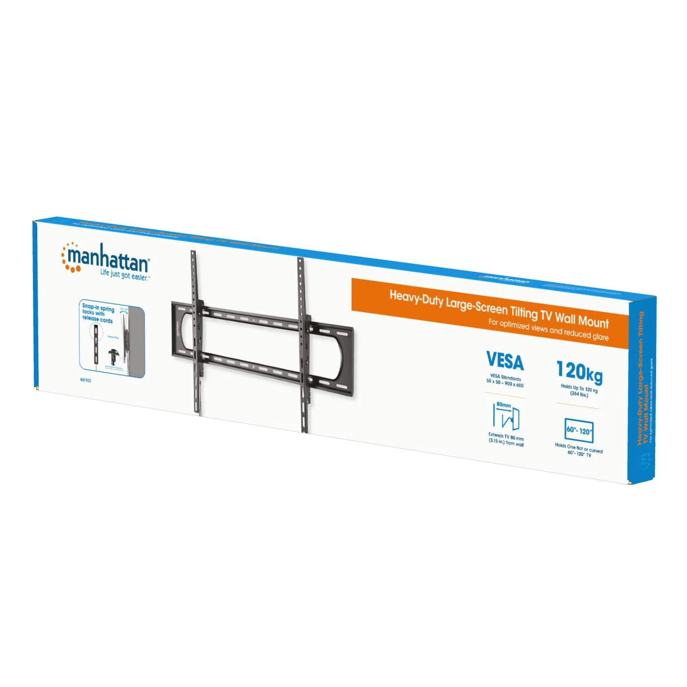 Manhattan 60" - 120" Heavy-Duty Large-Screen Tilting TV Wall Mount | 461931 Wall Mount Bracket Manhattan