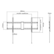 Manhattan 43" - 100" Ultra Thin Fixed TV Wall Mount | 461948 Wall Mount Bracket Manhattan