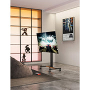 Manhattan 34" - 55" Compact Height-Adjustable TV Cart / Stand | 462068 Mobile Trolley Manhattan