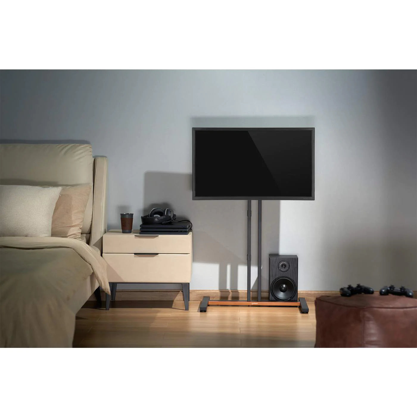 Manhattan 34" - 55" Compact Height-Adjustable TV Cart / Stand | 462068 Mobile Trolley Manhattan