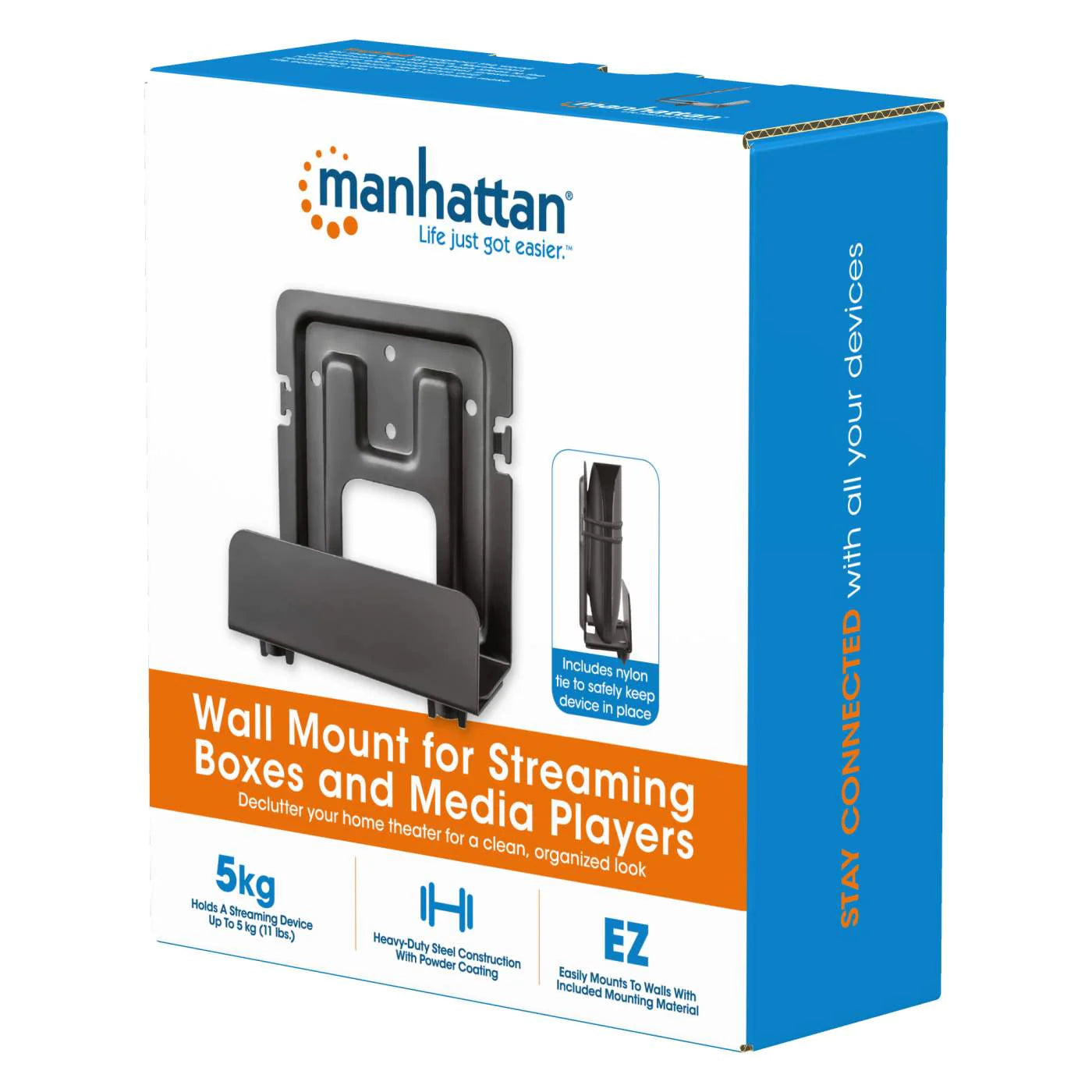 Manhattan 462075 Wall Mount For Streaming Boxes And Media Players Wall Mount Bracket Manhattan