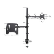 Manhattan 13" - 32" LCD and Laptop Desk Mount with Double-Link Swing Arm | 462136 Monitor Arm Desk Mount Manhattan