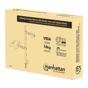 Manhattan 13" - 32" LCD and Laptop Desk Mount with Double-Link Swing Arm | 462136 Monitor Arm Desk Mount Manhattan