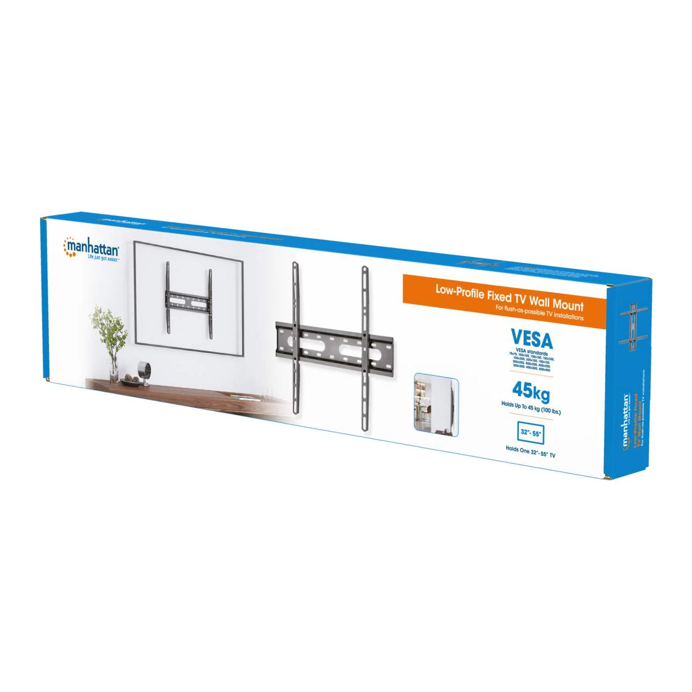 Manhattan 32" - 55" Low-Profile Fixed TV Wall Mount | 462266 Wall Mount Bracket Manhattan