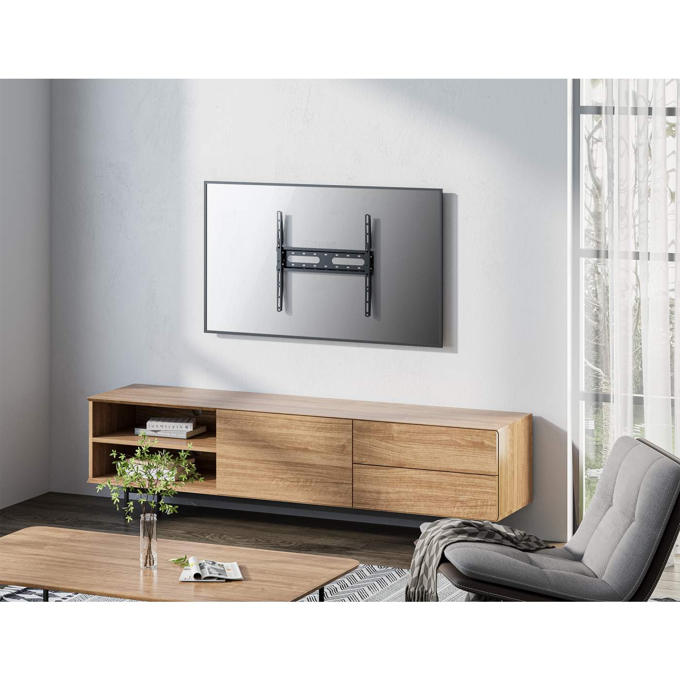 Manhattan 32" - 55" Low-Profile Fixed TV Wall Mount | 462266 Wall Mount Bracket Manhattan