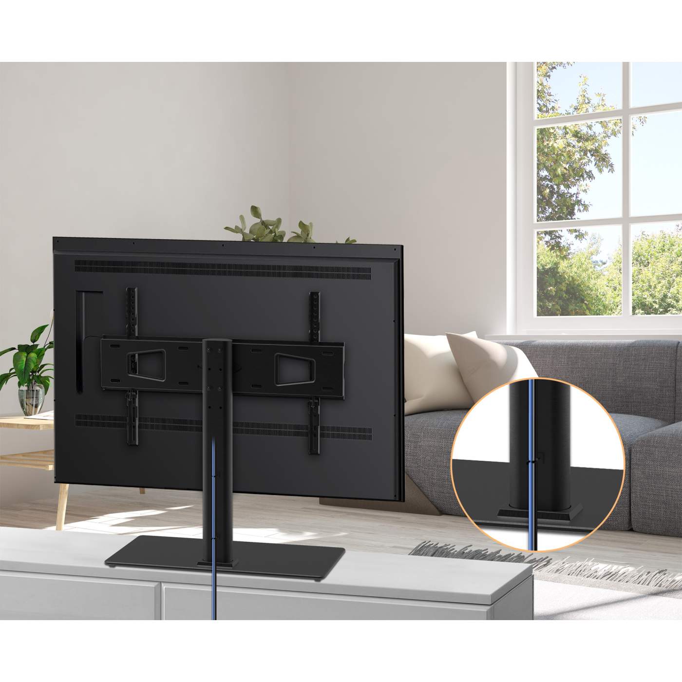 Manhattan 462297 Height-Adjustable TV Mount Desktop Stand Monitor Arm Desk Mount Manhattan