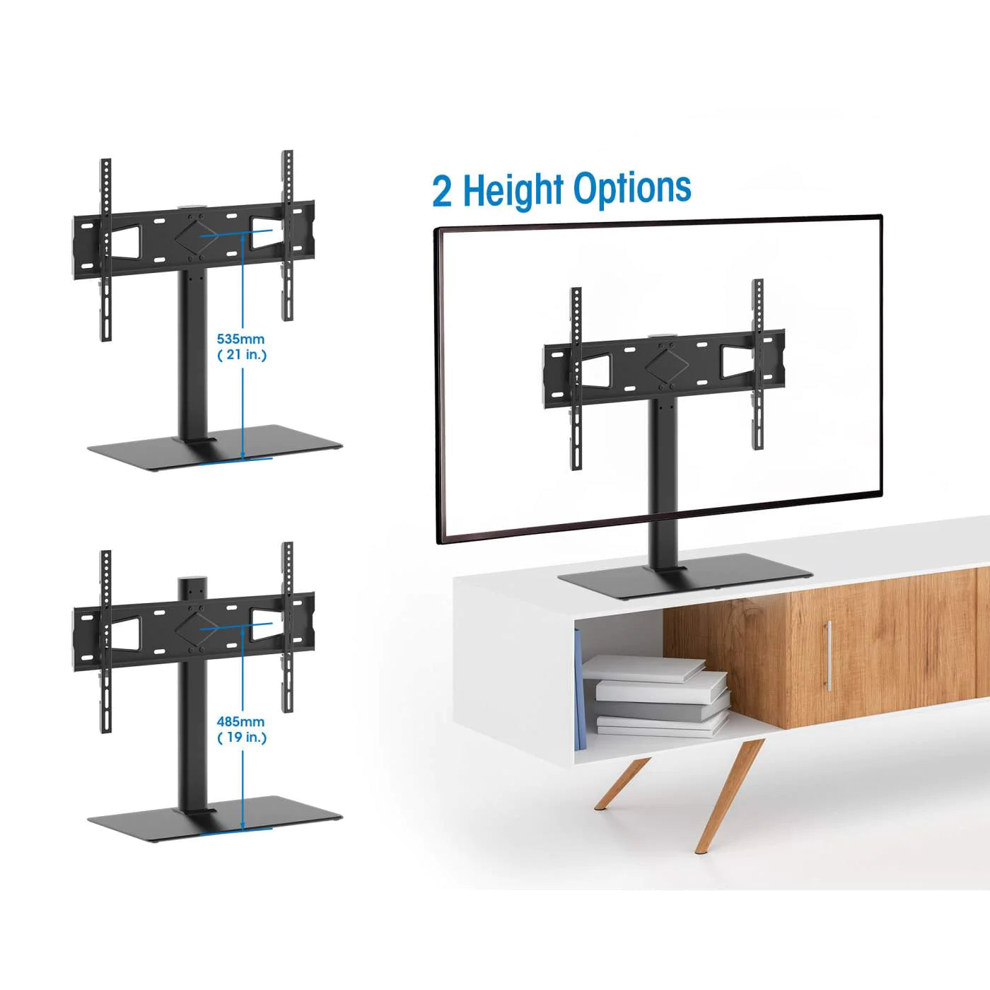 Manhattan 462297 Height-Adjustable TV Mount Desktop Stand Monitor Arm Desk Mount Manhattan