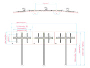 Multibrackets MBFMC3x1U M Pro Series Video Wall Floormount - 600x400 Floor Stand Multibrackets