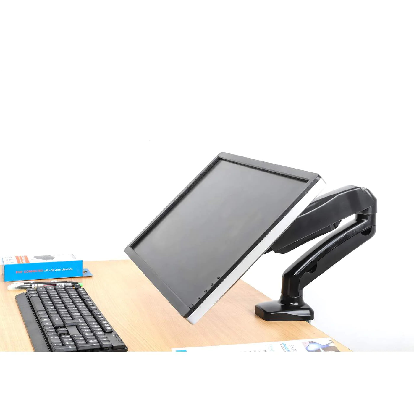 Manhattan 13" - 27" Single Monitor Arm Desk Mount | 462303 Monitor Arm Desk Mount Manhattan